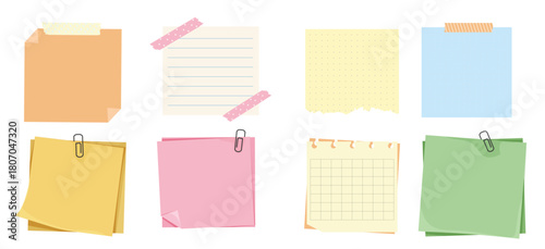 memo notes paper for note with clip postit planner