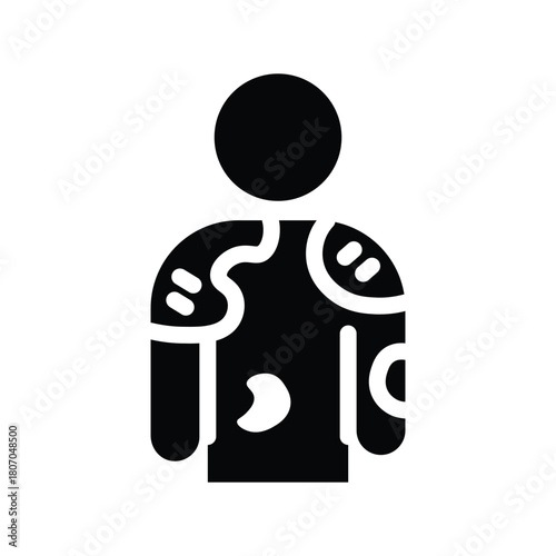 psoriasis glyph icon illustration vector graphic.eps