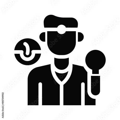 dermatologist glyph icon illustration vector graphic.eps