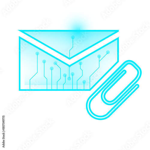 Envelope with clip minimal design