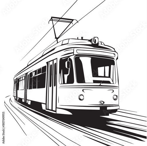 tram in the city
