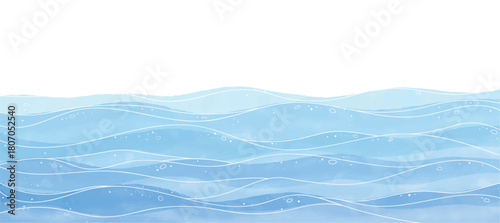 Ocean wave curve line vector background