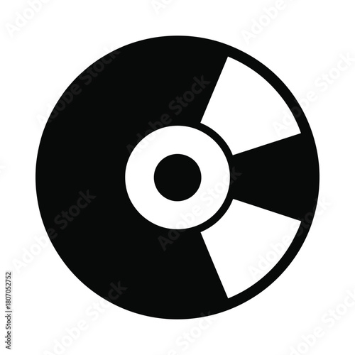 Abstract circular design with black and white segments