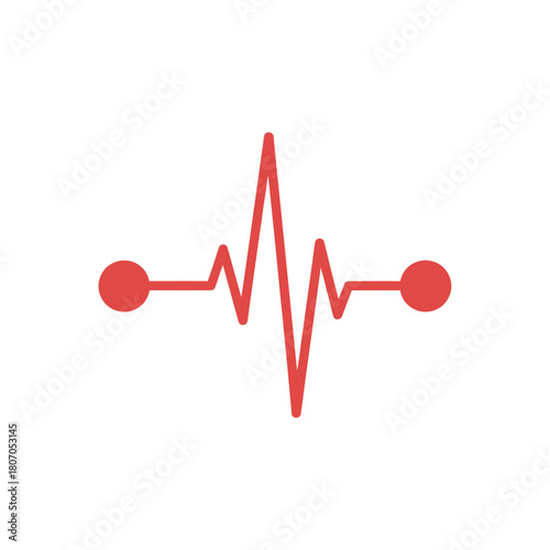 A red heartbeat line graphic, representing health, medical, and vital signs monitoring.