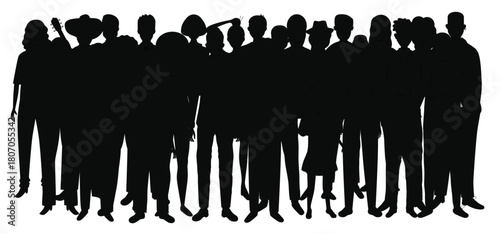 multinational group of people isolated on white background