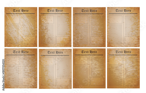 old newspaper template vector