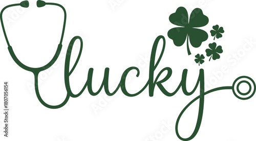 Nurse Lucky St. Patrick Graphic