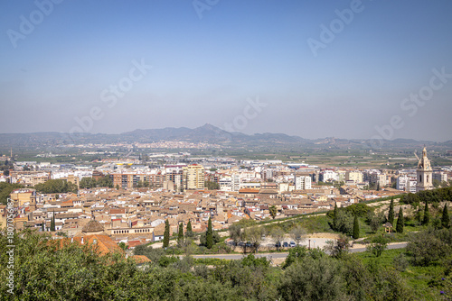 View over  Xàtiva, with mountains behind,  Xàtiva, Spain