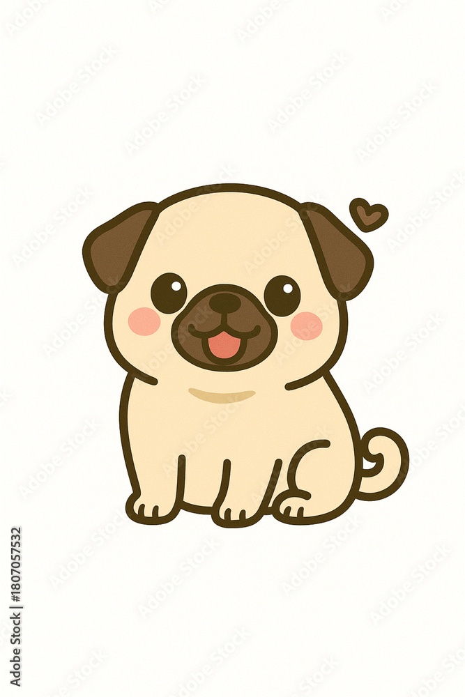 Obraz premium Cute dog sticker