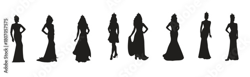 pageant silhouette vector.