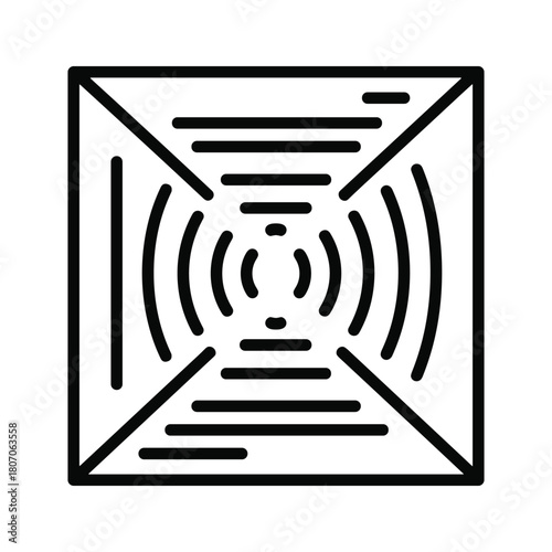 Sound wave icon representing audio signal isolated on