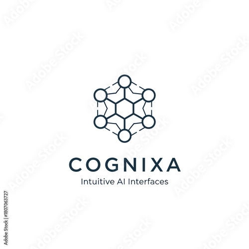 Cognixa logo representing intuitive AI interfaces with network connections.
