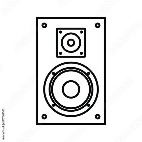 Audio speaker, isolated on
