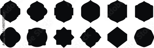 islamic geometry, arabesque, pattern, ornament, shape, frame, border, silhouette, black, white background, design element, decorative, traditional, cultural, architectural, motif, template, blank, emp