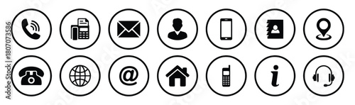 pin, vector, information, features, headset, silhouette, white, email, book, background, vintage, illustration, icons, horizontal, contact, collection, symbol, outline, graphic, background., call, met