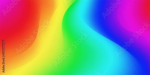 Abstract artistic fractal light wave pattern and colorful rainbow texture design backdrop