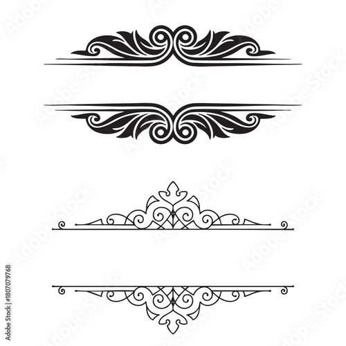 Ornamental Dividers and Frames Vintage Floral Vector Design Collection Elements