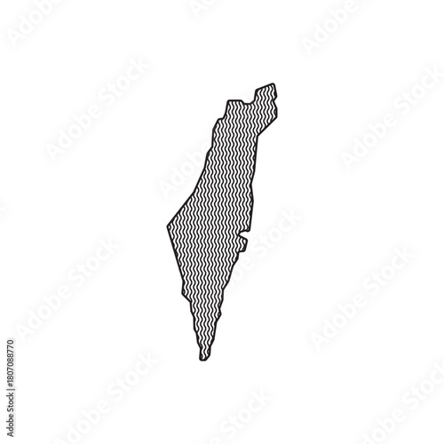 Israel map symbol icon, illustration design
