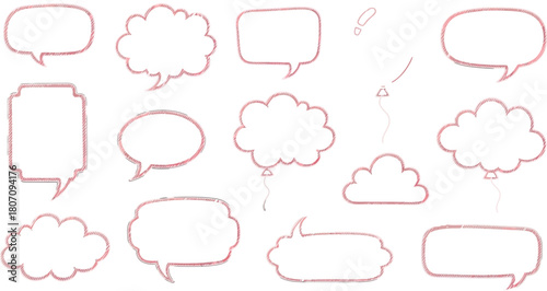 Rose Gold Sketched Speech Bubble Collection for Creative Communication