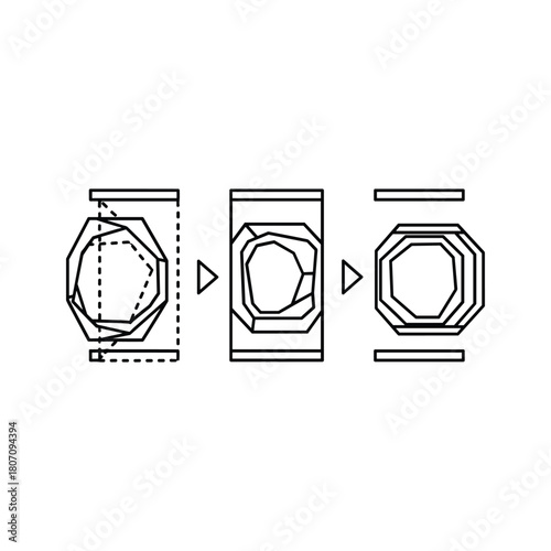 Frame by frame animation process showing manual masking and isolation technique