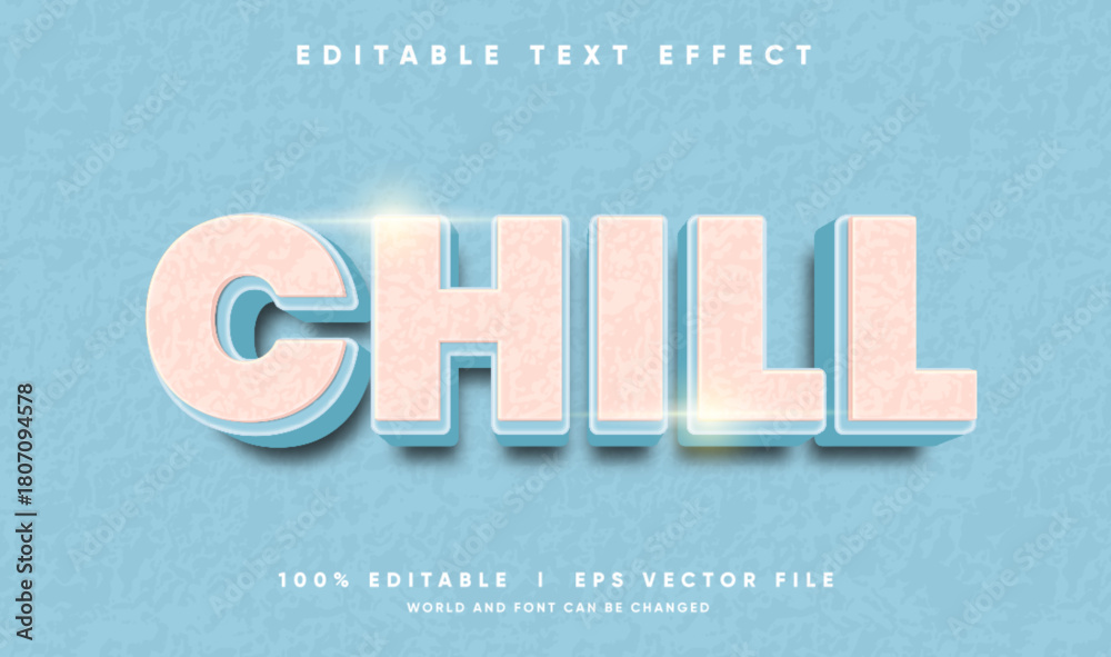 Obraz premium chill vector text effect with modern style