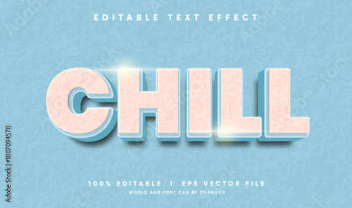 chill vector text effect with modern style
