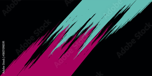 Car sticker wrap banner abstract sporty lines pink blue greenish grunge color combination brush storm thunder modern pattern racing motorsport.