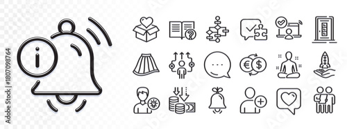 Yoga, Business way and Heart line icons for web app. Glare of light effect. Message icon. Pack of Donation, Person idea, Money exchange pictogram icons. Deflation, Bell, Help signs. Vector