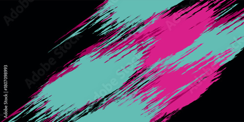 Car sticker wrap banner abstract sporty lines pink blue greenish grunge color combination brush storm thunder modern pattern racing motorsport.