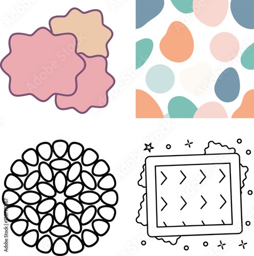 Rectangle shapes vector art design