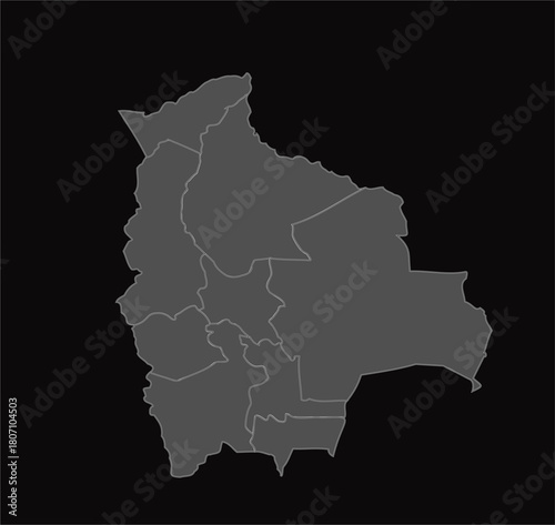bolivia map high quality vector