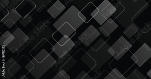 Abstarct background of translucent squares or rhombuses in grey colors