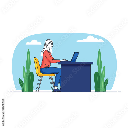 man working on his laptop