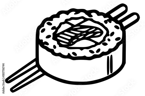 Minimal sushi roll icon