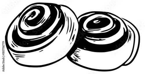 Cinnamon rolls illustration