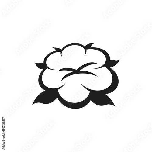 Cotton Icon, Cotton Flower Icon, Ball, Fiber Vector Art Illustration