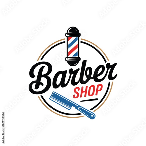 Barber shop logo vintage style