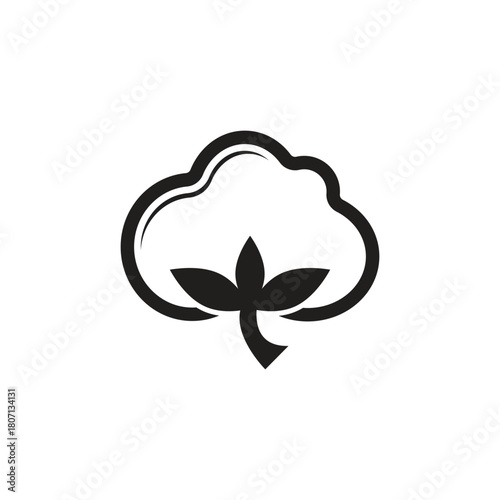 Cotton Icon, Cotton Flower Icon, Ball, Fiber Vector Art Illustration