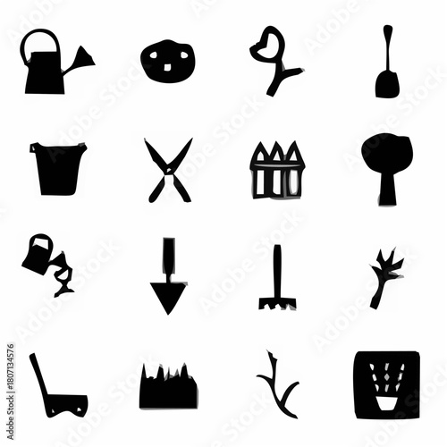 Gardening Icon Collection Vec...