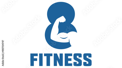 Fitness workout bicep logo icon