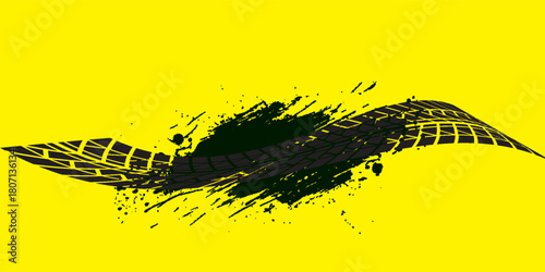 automotive banner template. Grunge tire tracks backgrounds
