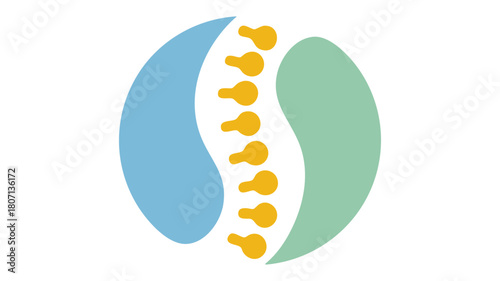 Human spine health abstract logo