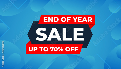 End Of Year sale banner template. stock clearance background.Year end banner template design for web or social media, Sale special offer. abstract vector design.