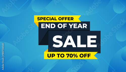 End Of Year sale banner template. stock clearance background.Year end banner template design for web or social media, Sale special offer. abstract vector design.