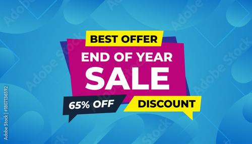 End Of Year sale banner template. stock clearance background.Year end banner template design for web or social media, Sale special offer. abstract vector design.
