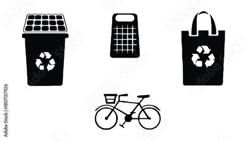 Eco friendly lifestyle sustainable living and renewable energy