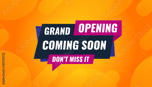 Opening Soon banner template vector design. Online shop opening background, Special Discount marketing poster design for web and Social. sale banner vector template Design.