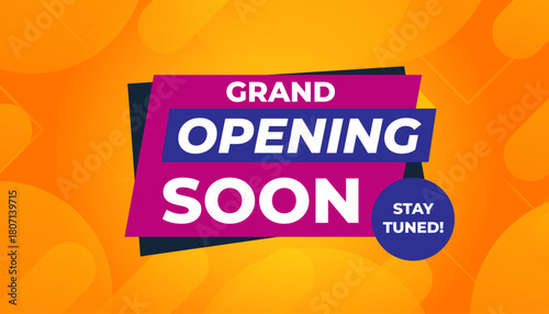 Opening Soon banner template vector design. Online shop opening background, Special Discount marketing poster design for web and Social. sale banner vector template Design.