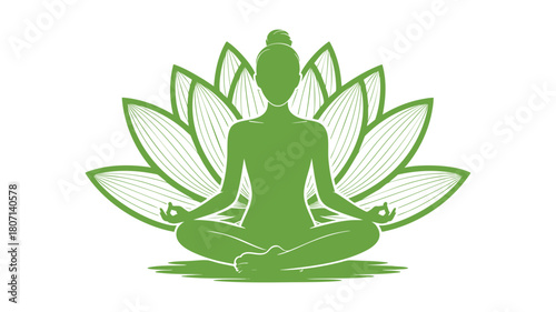Yoga meditation person lotus art