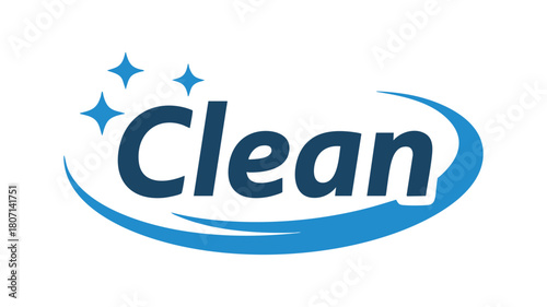 Clean" text with sparkling logo